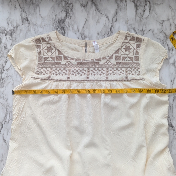 Women's Xhilaration Dress Cream with Embroidery and Pockets - Picture 5 of 9